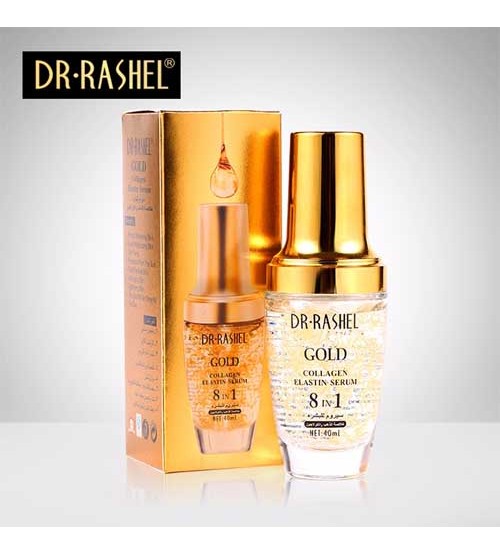 Dr Rashel Gold Collagen Ampoule Elastin Moisturizing Anti Aging Make Up Primer Face Freshing Serum 50